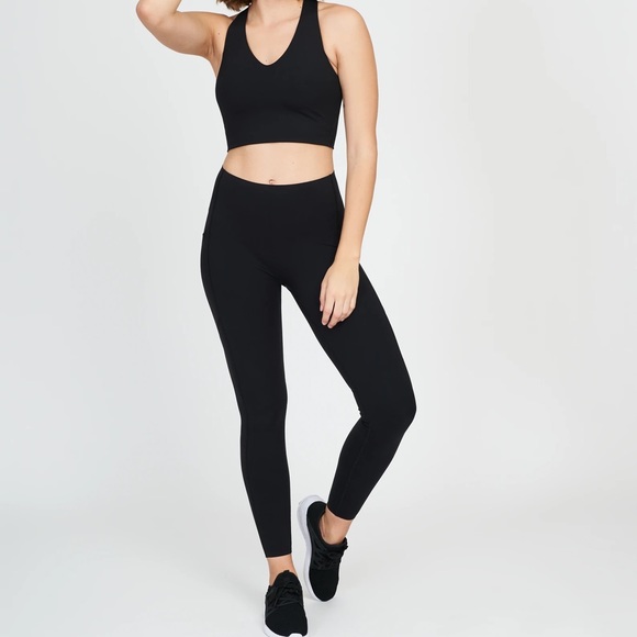 NEW SPANX Longline Medium Impact Sports Bra In Black Size Medium - Picture 5 of 9